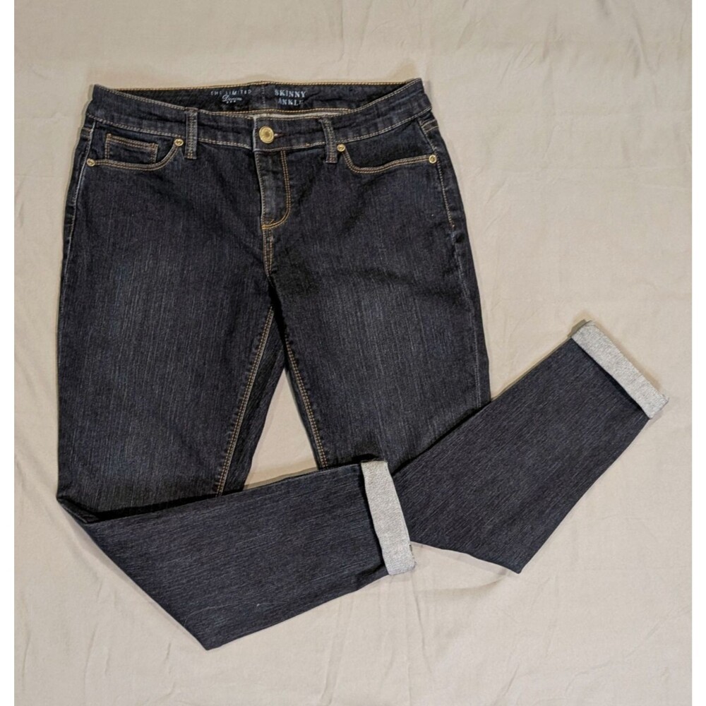 The Limited Womens Skinny Ankle Jeans Size 10 Dark Wash Denim Pants Stretch